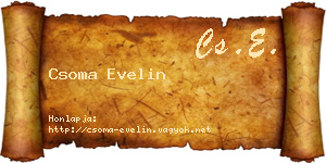Csoma Evelin névjegykártya